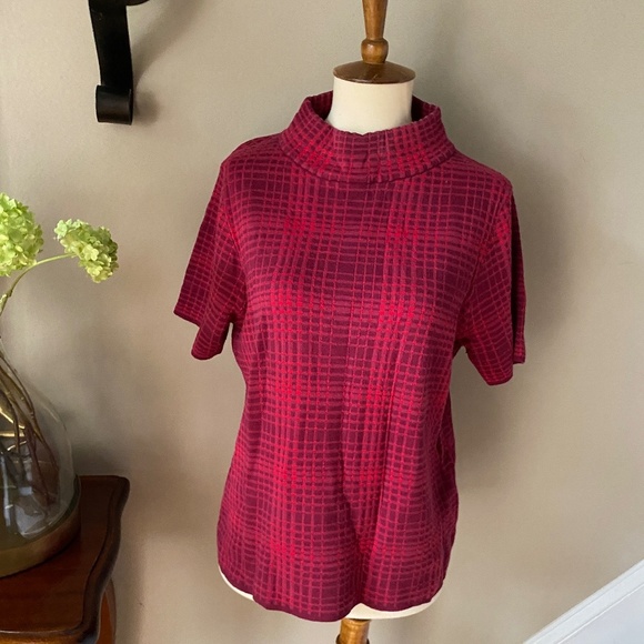 NWT Anthropologie Red Field Flower Celina Sweater Tee Large - Picture 8 of 8